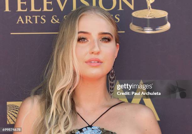 Actress Veronica Dunne attends the 44th annual Daytime Emmy Awards at The Pasadena Civic Auditorium on April 30, 2017 in Pasadena, California.