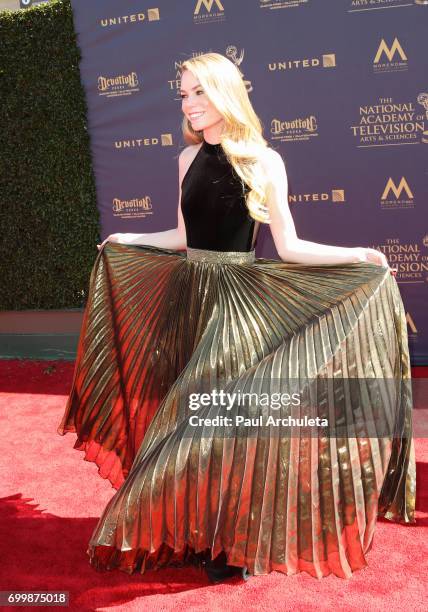 Actress Chloe Lanier attends the 44th annual Daytime Emmy Awards at The Pasadena Civic Auditorium on April 30, 2017 in Pasadena, California.