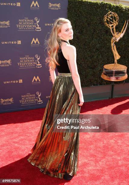 Actress Chloe Lanier attends the 44th annual Daytime Emmy Awards at The Pasadena Civic Auditorium on April 30, 2017 in Pasadena, California.