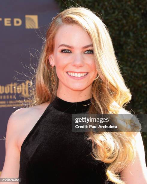 Actress Chloe Lanier attends the 44th annual Daytime Emmy Awards at The Pasadena Civic Auditorium on April 30, 2017 in Pasadena, California.