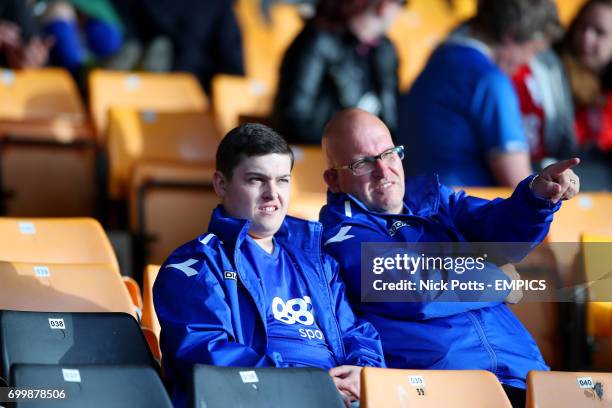 Birmingham City fans in the stands.