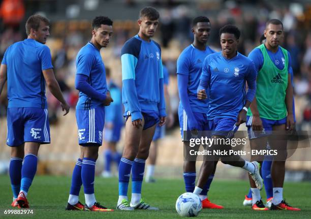 Birimgham City's Reece Brown warms up