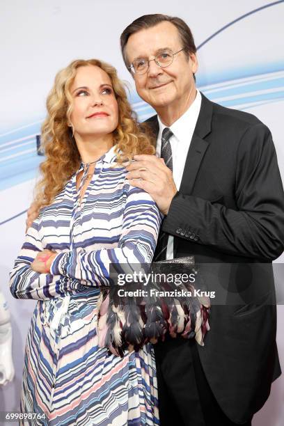 Katja Burkard and Hans Mahr attend the 'Bertelsmann Summer Party' at Bertelsmann Repraesentanz on June 22, 2017 in Berlin, Germany.