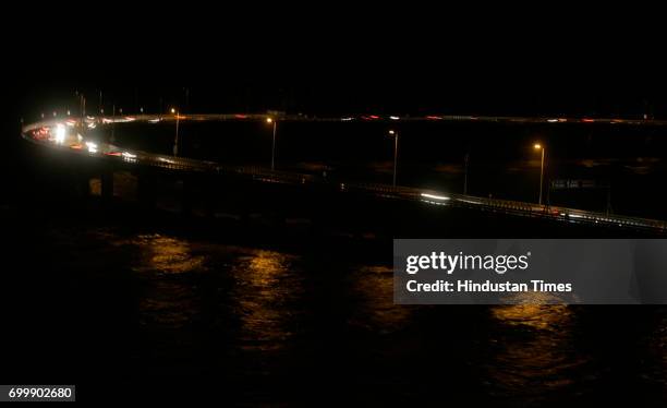 Part of the Bandra Worli sealink saw a blackout for about half an hour on Tuesday.