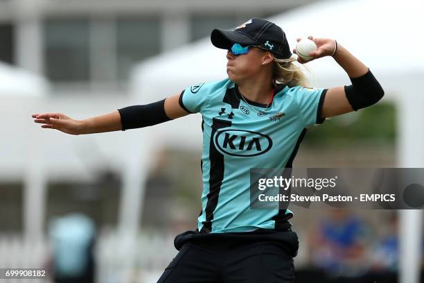 Surrey Stars Alex Hartley in fielding action