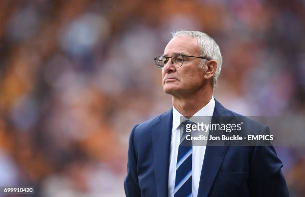 Leicester City's manager Claudio Ranieri watches on during the match against Hull City