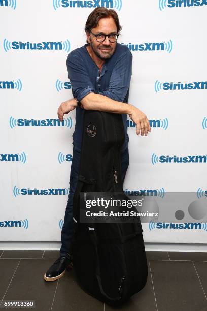 Jazz guitarist Al Di Meola visits the SiriusXM Studios on June 22, 2017 in New York City.