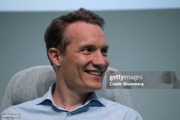 Oliver Samwer, chief executive officer of Rocket Internet SE, smiles during the Noah Technology Conference in Berlin, Germany, on Thursday, June 22,...