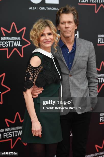 Kyra Sedgwick and Kevin Bacon attend the world premiere of "Story of a Girl" during the 71th Edinburgh International Film Festival at Cineworld on...