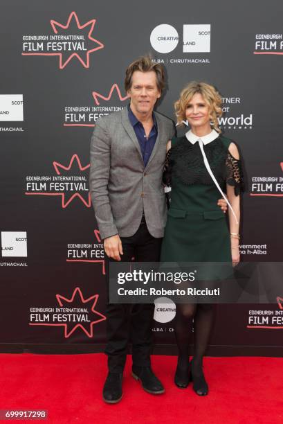 Kevin Bacon and Kyra Sedgwick attend the world premiere of "Story of a Girl" during the 71th Edinburgh International Film Festival at Cineworld on...