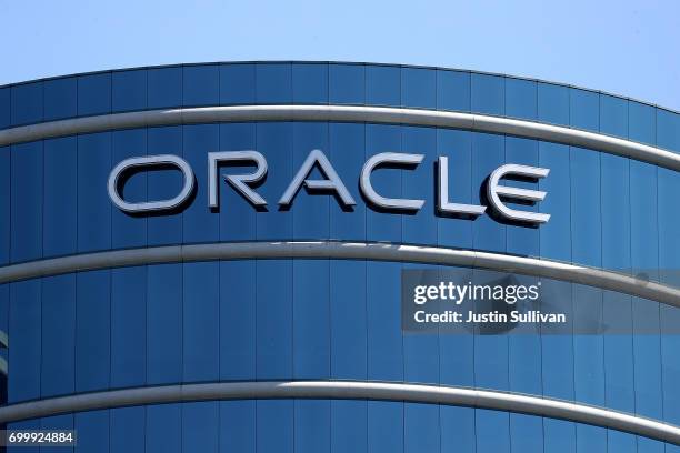 View of Oracle headquarters on June 22, 2017 in Redwood Shores, California. Oracle reported better than expected fourth quarter earnings with revenue...