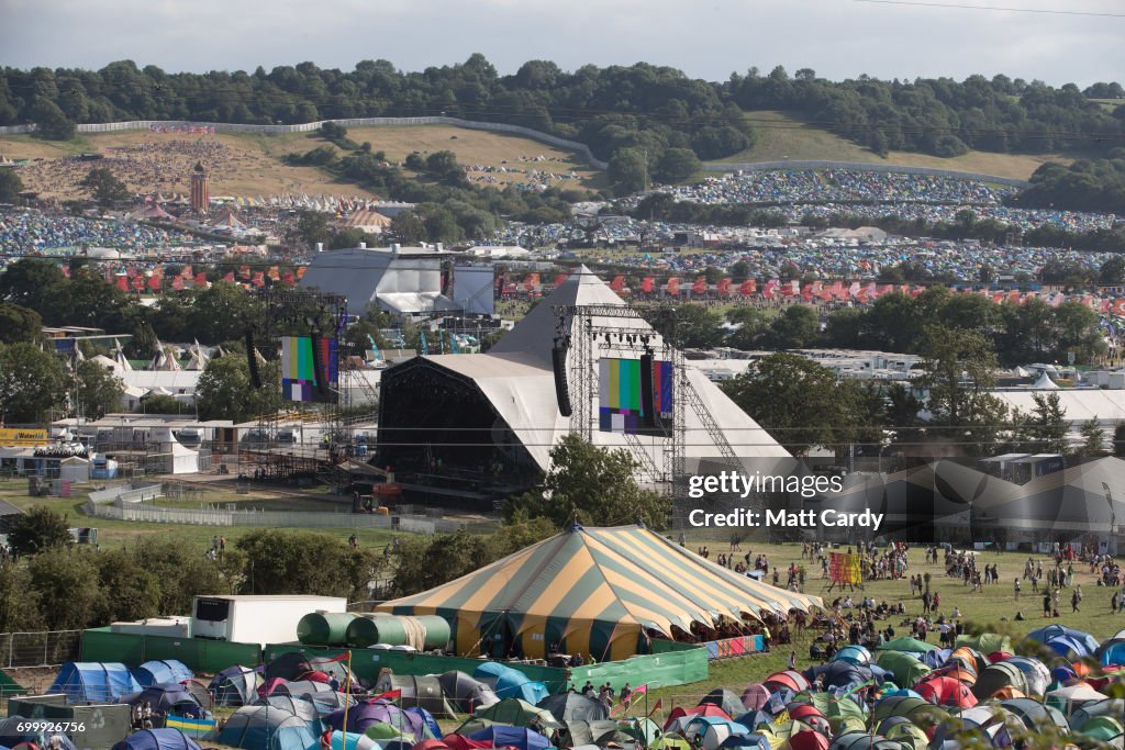 Festival Goers Enjoy Glastonbury 2017 - Day Two