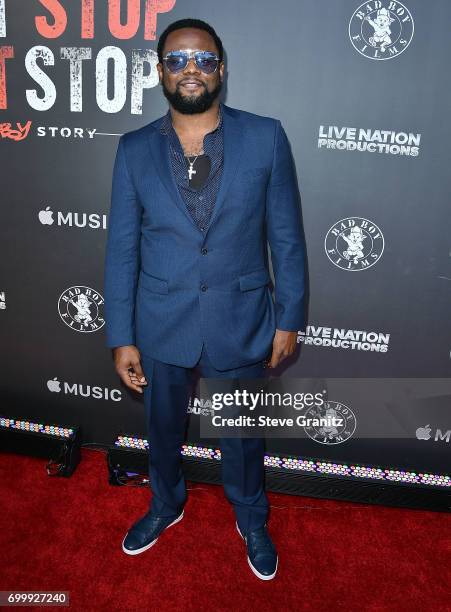 Carl Thomas arrives at the Los Angeles Premiere Of "Can't Stop Won't Stop" at Writers Guild of America, West on June 21, 2017 in Los Angeles,...