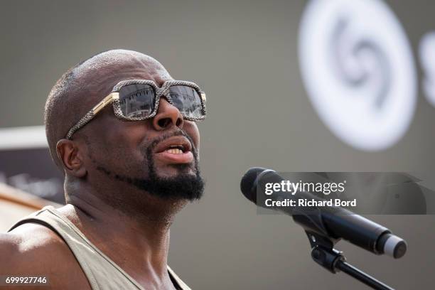 Grammy Award Winning Musician Wyclef Jean performs during the Cannes Lions Festival 2017 on June 22, 2017 in Cannes, France.