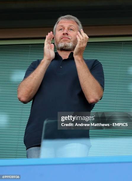 Chelsea owner Roman Abramovich in the stands before kcik off