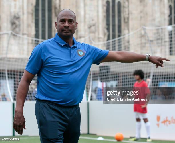 Aron Winter attends a football clinic for integration organized by Italian Football Federation on June 22, 2017 in Milan, Italy.