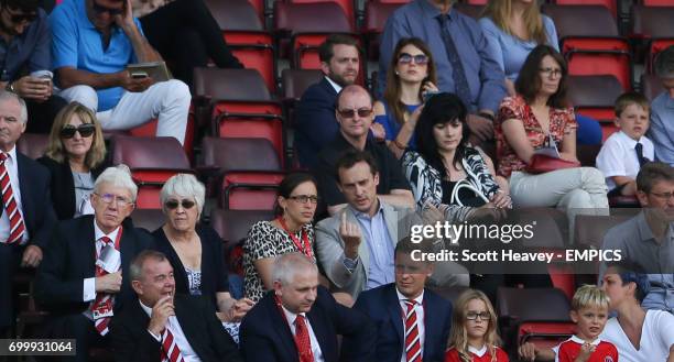 Charlton Athletic CEO Katrien Meire in the stands during the game