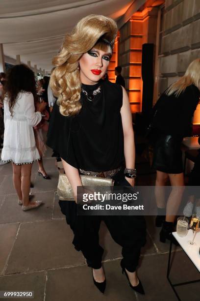 Jodie Harsh attends Kate Moss & Mario Sorrenti launch of the OBSESSED Calvin Klein fragrance launch at Spencer House on June 22, 2017 in London,...