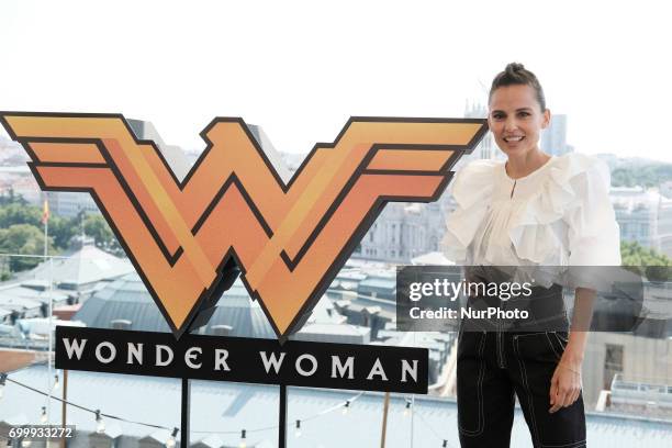 Spanish actress Elena Anaya attends the 'Wonder Woman' photocall at the NH Collection Hotel on June 22, 2017 in Madrid, Spain