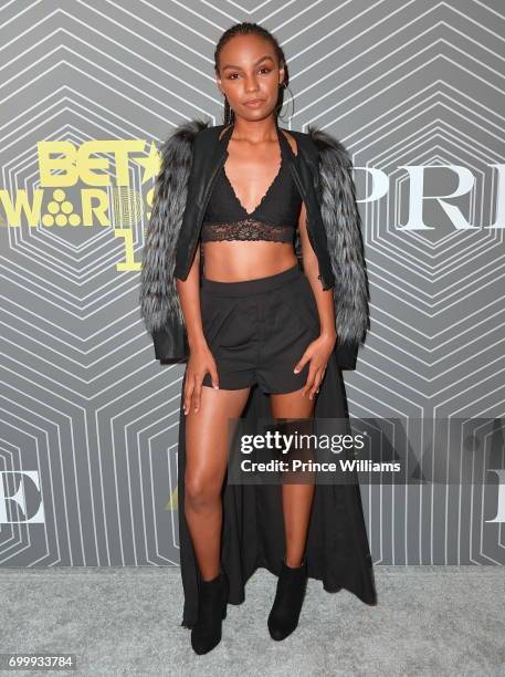 Sierra McClain attends the Debra Lee Pre-BET Awards Dinner at The London West Hollywood on June 21, 2017 in West Hollywood, California.