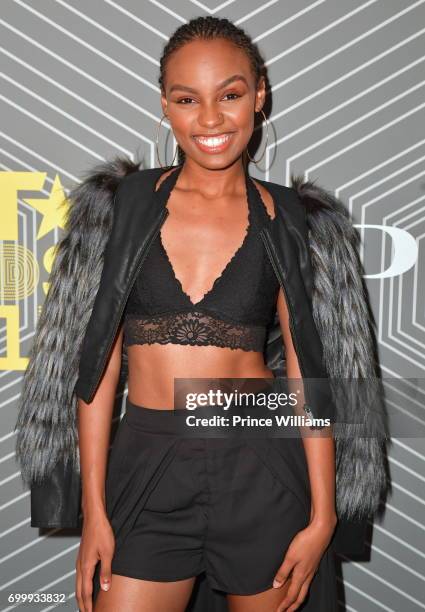 Sierra McClain attends the Debra Lee Pre-BET Awards Dinner at The London West Hollywood on June 21, 2017 in West Hollywood, California.