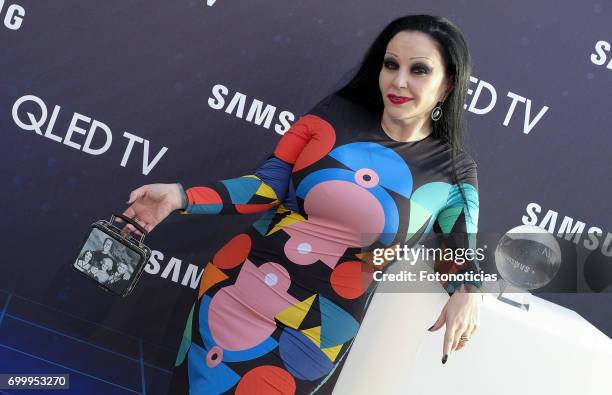 Olvido Gara, Alaska, attends the 'Recuerdos En Alta Definicton' Samsung presentation photocall at the Emperador Hotel on June 22, 2017 in Madrid,...