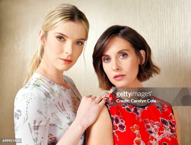 Actors Alison Brie and Betty Gilpin of Netflix's 'Glow' are photographed for Los Angeles Times on May 9, 2017 in New York City. PUBLISHED IMAGE....