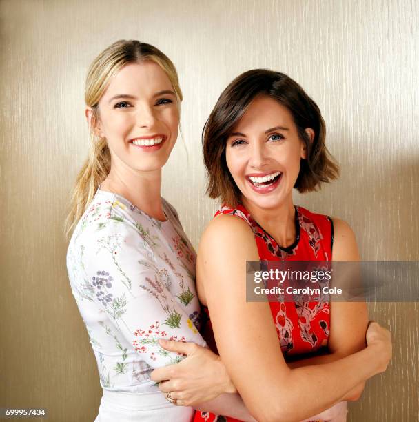 Actors Alison Brie and Betty Gilpin of Netflix's 'Glow' are photographed for Los Angeles Times on May 9, 2017 in New York City. PUBLISHED IMAGE....