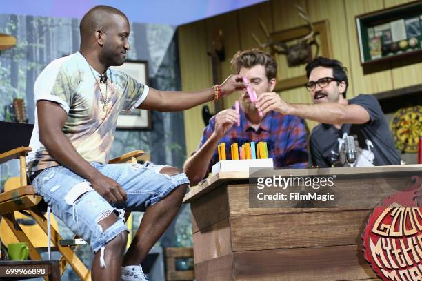 YouTube personality Swoozie at the YouTube Keynote session hosted by Rhett & Link's Good Mythical Morning at Anaheim Convention Center on June 22,...