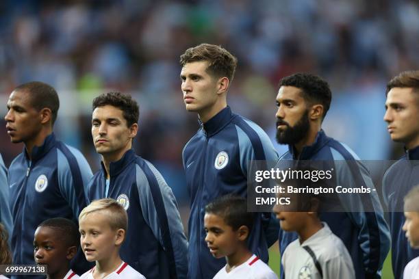 Manchester City's John Stones during the game against Steaua Bucharest