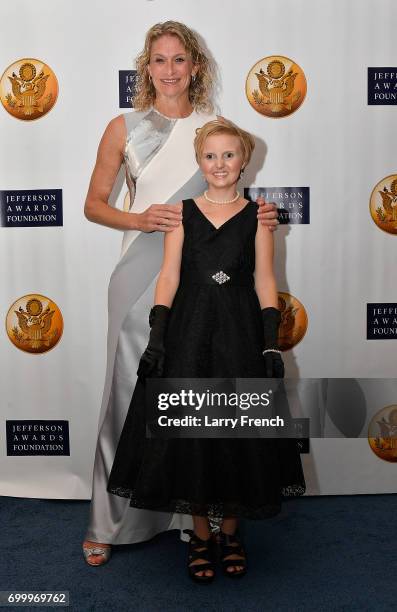 Of the Jefferson Awards Foundation Hillary Schafer and LEAD360 winner 2017 Emma Stumpf attend The Jefferson Awards Foundation 2017 DC National...