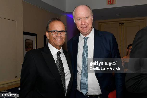 Joe Torre , recipient of the award for Outstanding Public Service in Sports, and political commentator David Gergen attend The Jefferson Awards...
