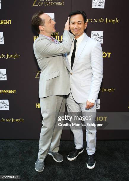 Actors Brennan Brown and Joel de la Fuente attend as SAKS FIFTH AVENUE celebrates potential EMMY nominees on June 22, 2017 in New York City.