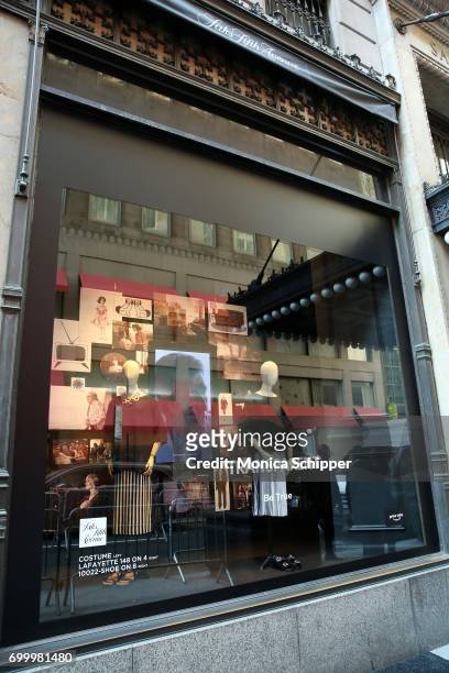 View of window displays as SAKS FIFTH AVENUE celebrates potential EMMY nominees on June 22, 2017 in New York City.
