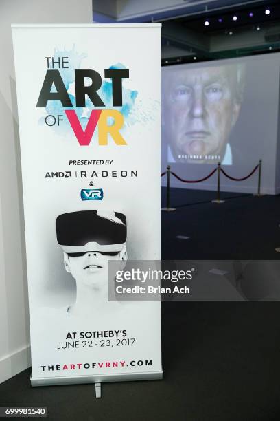General view during day one of The Art of VR at Sotheby's on June 22, 2017 in New York City.
