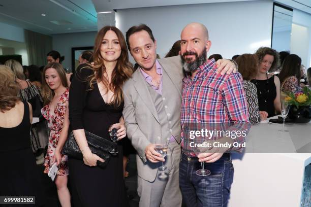 Actors Saffron Burrows, Brennan Brown, and Amazon development executive, Dan Seligmann attend as SAKS FIFTH AVENUE celebrates potential EMMY nominees...