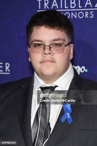 Gavin Grimm attends the Logo's 2017 Trailblazer Honors event at Cathedral of St. John the Divine on June 22, 2017 in New York City.