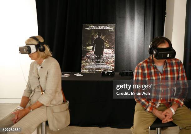 General view during day one of The Art of VR at Sotheby's on June 22, 2017 in New York City.