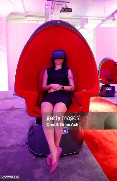 Voyager VR products are seen during day one of The Art of VR at Sotheby's on June 22, 2017 in New York City.