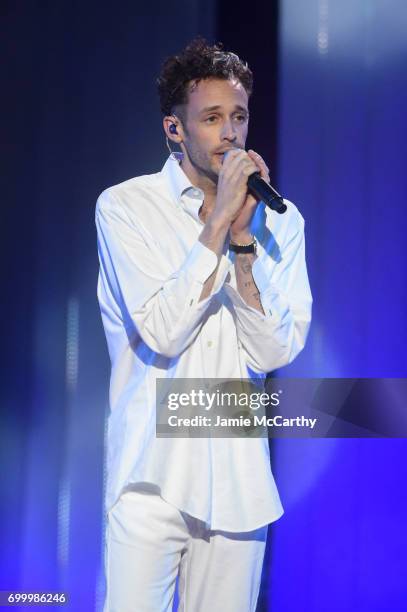 Wrabel performs onstage at the Logo's 2017 Trailblazer Honors event at Cathedral of St. John the Divine on June 22, 2017 in New York City.