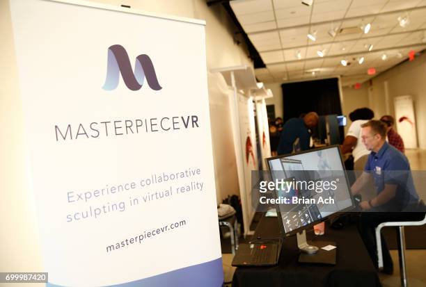 MasterpieceVR display during day one of The Art of VR at Sotheby's on June 22, 2017 in New York City.