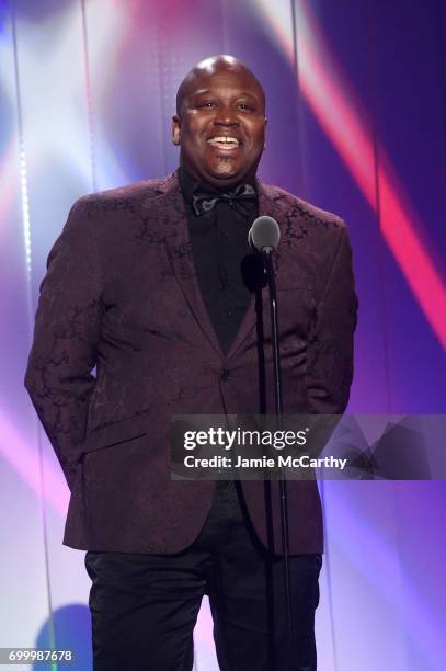 Tituss Burgess speaks onstage at the Logo's 2017 Trailblazer Honors event at Cathedral of St. John the Divine on June 22, 2017 in New York City.