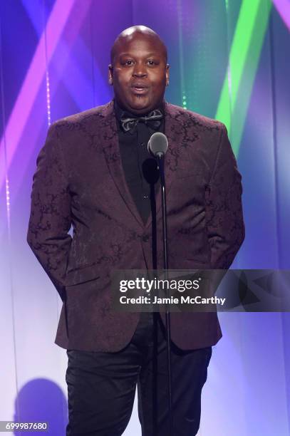 Tituss Burgess speaks onstage at the Logo's 2017 Trailblazer Honors event at Cathedral of St. John the Divine on June 22, 2017 in New York City.