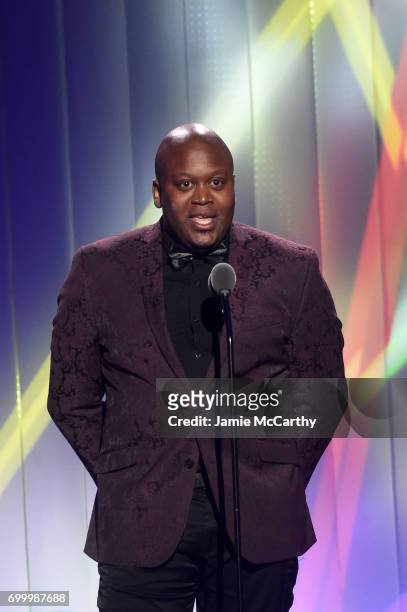 Tituss Burgess speaks onstage at the Logo's 2017 Trailblazer Honors event at Cathedral of St. John the Divine on June 22, 2017 in New York City.