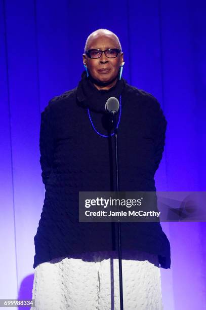 Judith Jamison speaks onstage at the Logo's 2017 Trailblazer Honors event at Cathedral of St. John the Divine on June 22, 2017 in New York City.