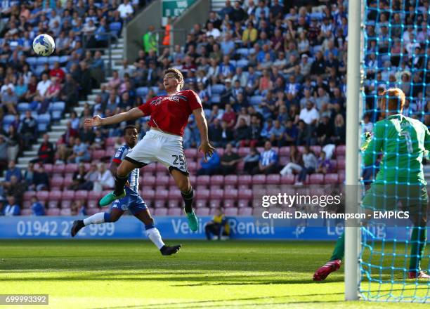 Fulham's Chris Martin attempts to get onto the end of the ball