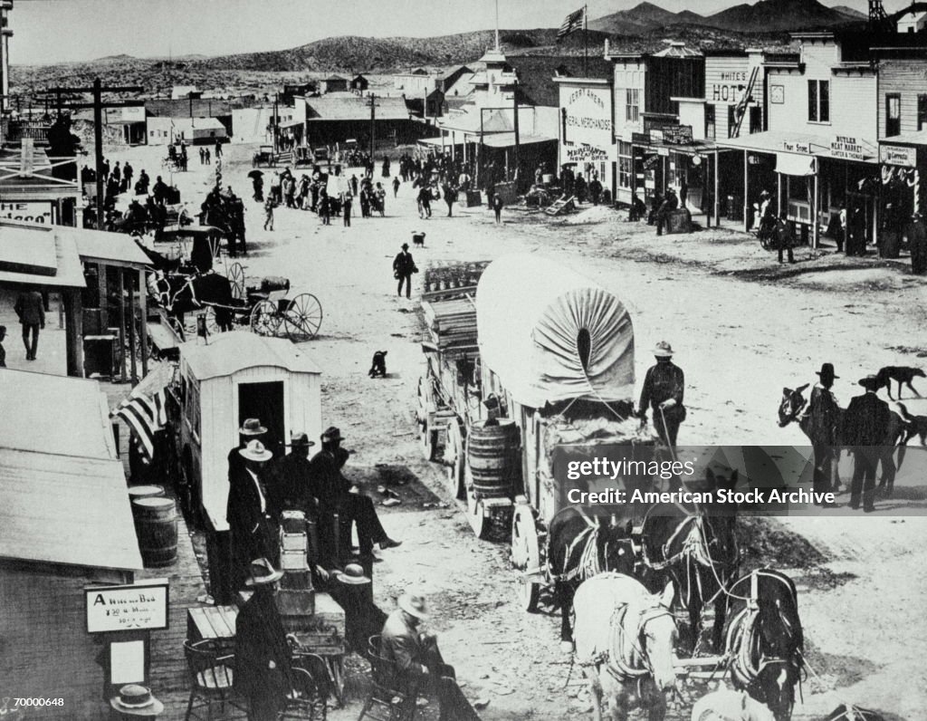 NEVADA, MAIN STREET IN WESTERN SETTLEMENT OF TOMAPAH, 1903