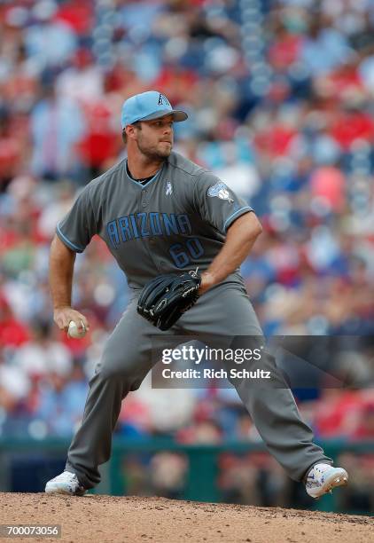 Hoover of the Arizona Diamondbacks in action against the Philadelphia Phillies during a game at Citizens Bank Park on June 18, 2017 in Philadelphia,...