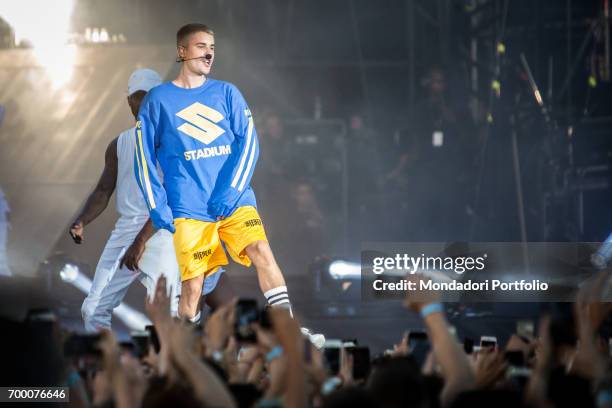 Canadian singer Justin Bieber performs at Idays Festival at Monza Park. Monza, june 18th 2017