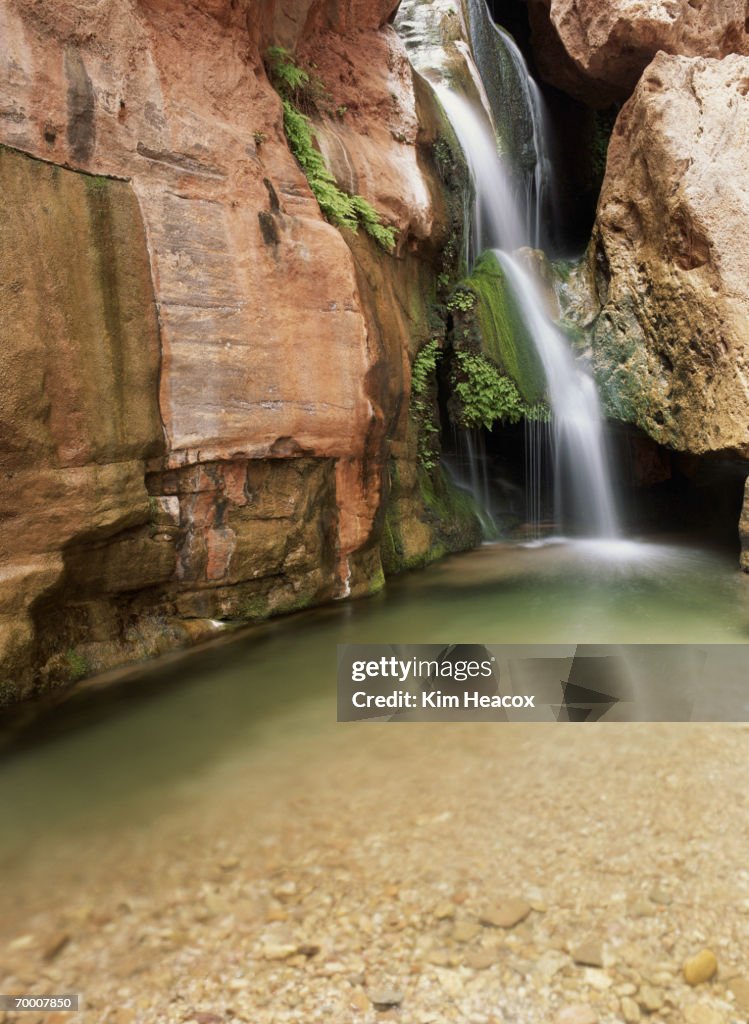USA, Arizona, Grand Canyon National Park, Elves Chasm, waterfall